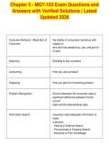 Chapter 5 - MGT-103 Exam Questions and&NewLine;Answers with Verified Solutions &vert; Latest&NewLine;Updated 2026