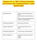 Chapters 9 & 12 - MGT-103 Exam Questions&NewLine;and Answers with Verified Solutions &vert; Latest&NewLine;Updated 2026