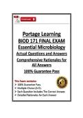 BIOD 171 FINAL EXAM &vert; Essential Microbiology &vert; Portage Learning &vert; Q  & A &vert; 2026 Edition