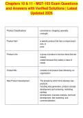 Chapters 10 & 11 - MGT-103 Exam Questions&NewLine;and Answers with Verified Solutions &vert; Latest&NewLine;Updated 2026