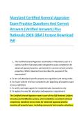 Maryland Certified General Appraiser &NewLine;Exam Practice Questions And Correct &NewLine;Answers &lpar;Verified Answers&rpar; Plus &NewLine;Rationale 2026 Q&A&vert; Instant Download &NewLine;Pdf 