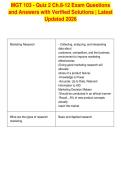 MGT 103 - Quiz 2 Ch&period;8-12 Exam Questions&NewLine;and Answers with Verified Solutions &vert; Latest&NewLine;Updated 2026