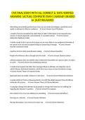 CMI FINAL EXAM WITH ALL CORRECT & 100&percnt; VERIFIED ANSWERS &vert;ACTUAL COMPLETE EXAM &vert;ALREADY GRADED A&plus; &lpar;JUST RELEASED&rpar;