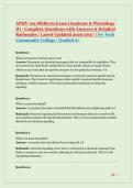 APHY 102 Midterm Exam &lpar;Anatomy & Physiology II&rpar; - Complete Questions with Answers & Detailed Rationales &vert; Latest Updated 2026&sol;2027 &vert; Ivy Tech Community College &vert; Graded A&plus;