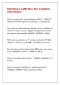 SUAS BUQ-1 USMC Final Test questions with answers
