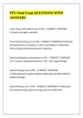 PTU Final Exam QUESTIONS WITH ANSWERS