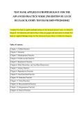 TEST BANK FOR APPLIED PATHOPHYSIOLOGY FOR THE ADVANCED PRACTICE NURSE 2ND EDITION BY LUCIE DLUGASCH&comma; LACHEL STORY