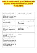 MHA 710 EXAM 1 study guide Questions and&NewLine;Answers with Verified Solutions &vert; Latest&NewLine;Updated 2026