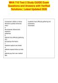 MHA 710 Test 2 Study GUIDE Exam&NewLine;Questions and Answers with Verified&NewLine;Solutions &vert; Latest Updated 2026