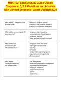MHA 702&colon; Exam 2 Study Guide Outline&NewLine;Chapters 4&comma; 5&comma; & 6 Questions and Answers&NewLine;with Verified Solutions &vert; Latest Updated 2026