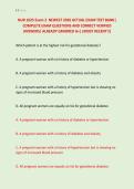 NUR 1025 Exam 2  NEWEST 2026 ACTUAL EXAM TEST BANK&vert; &NewLine;COMPLETE EXAM QUESTIONS AND CORRECT VERIFIED &NewLine;ANSWERS&sol; ALREADY GRADRED A&plus;&vert; &lpar;MOST RECENT&excl;&excl;&rpar;