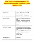 MHA 702 test 2 Exam Questions and&NewLine;Answers with Verified Solutions &vert; Latest&NewLine;Updated 2026