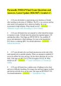 Paramedic FISDAP Final Exam Questions and&NewLine;Answers&comma; Latest Update 2026&sol;2027&comma; Graded A&plus;&period;