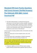 Maryland CPA Exam Practice Questions &NewLine;And Correct Answers &lpar;Verified Answers&rpar; &NewLine;Plus Rationale 2026 Q&A&vert; Instant &NewLine;Download Pdf