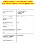 MHA 708 Exam C Questions and Answers&NewLine;with Verified Solutions &vert; Latest Updated 2026