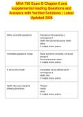 MHA 708 Exam D Chapter 6 and&NewLine;supplemental reading Questions and&NewLine;Answers with Verified Solutions &vert; Latest&NewLine;Updated 2026