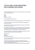 ITN 101 FINAL EXAM QUESTIONS WITH VERIFIED SOLUTIONS