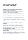 ITN 101 FINAL EXAM WITH COMPLETE SOLUTIONS