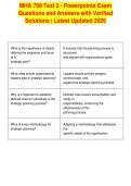 MHA 709 Test 2 - Powerpoints Exam&NewLine;Questions and Answers with Verified&NewLine;Solutions &vert; Latest Updated 2026