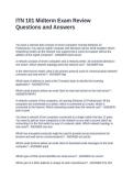 ITN 101 Midterm Exam Review Questions and Answers