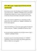 ITN 100 Exam 1 Study QUESTIONS WITH ANSWERS