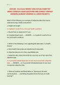 NUR 504 - Final Exam NEWEST 2026 ACTUAL EXAM TEST &NewLine;BANK&vert; COMPLETE EXAM QUESTIONS AND CORRECT VERIFIED &NewLine;ANSWERS&sol; ALREADY GRADRED A&plus;&vert; &lpar;MOST RECENT&excl;&excl;&rpar;