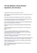 ITN 101 Module 2 Exam Review Questions and Answers