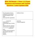 MHA 706 Module 1&colon; Parts 1 & 2 Exam&NewLine;Questions and Answers with Verified&NewLine;Solutions &vert; Latest Updated 2026