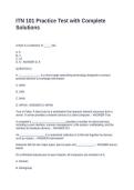 ITN 101 Practice Test with Complete Solutions