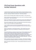 ITN Final Exam Questions with Verified Solutions