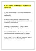 ITN 101 FINAL EXAM QUESTIONS WITH ANSWERS