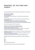 Networking - 101 -Test 1 flash cards-Graded A