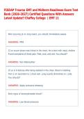 FISDAP Trauma EMT and Midterm Readiness Exam Test &NewLine;Bank &lpar;2026-2027&rpar; Certified Questions With Answers &NewLine;Latest Update&excl;&excl; Chaffey College  &vert; EMT 11
