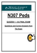 N307 Peds Quizzes 1-6 & Final Exam &ndash; &lpar;2026&rpar; Actual Questions & Answers &lpar;WCU&rpar; 100&percnt; Guarantee Pass