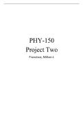 PHY-150 PROJECT TWO &vert; 2026 UPDATE &vert; WITH COMPLETE SOLUTIONS&period;