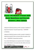 PSYC 140 EXAM COMPLETE PACKAGE DEAL