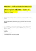 NURS 623 Final Exam with Correct Answers&NewLine;&vert; Latest Update 2026&sol;2027 &vert; Graded A&plus; &vert;&NewLine;Assured Pass&period;