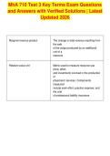 MhA 710 Test 3 Key Terms Exam Questions&NewLine;and Answers with Verified Solutions &vert; Latest&NewLine;Updated 2026