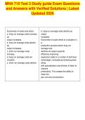 MHA 710 Test 3 Study guide Exam Questions&NewLine;and Answers with Verified Solutions &vert; Latest&NewLine;Updated 2026&NewLine;