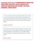 Cardiology Unit Exam v2 COMPREHENSIVE PREDICTOR &NewLine;FINAL EXAM 2026-2027 LATEST UPDATE WITH &NewLine;COMPLETE QUESTIONS AND COTRECT DETAILED &NewLine;ANSWERS&vert;&vert; BRAND NEW&excl;&excl;  