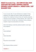 NREMT Paramedic Prep - 200 COMPLETE REAL EXAM &NewLine;QUESTIONS AND CORRECT ANSWERS &lpar;VERIFIED &NewLine;ANSWERS&rpar; ALREADY GRADED A&plus; &sol;NEWEST EXAM &sol; JUST &NewLine;RELEASED&excl;&excl; 2026 