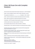Chem 162 Exam One with Complete Solutions