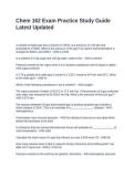 Chem 162 Exam Practice Study Guide Latest Updated