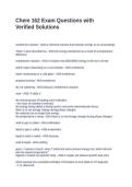 Chem 162 Exam Questions with Verified Solutions
