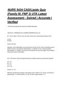 NURS 5434 CAD&lowbar;Lipids Quiz &lpar;Family III&comma; FNP 3&rpar; UTA Latest Assessment - Solved &lowbar; Accurate &lowbar; Verified&period;
