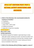 2026 ATLS 10th Edition Post Test 1&comma; 2&comma; 3 & 4 Bundled &lpar;Latest 2026 &sol; 2027 Update&rpar; Questions and Verified Answers &vert; 100&percnt; Correct &vert; Grade A&plus;