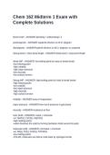 Chem 162 Midterm 1 Exam with Complete Solutions