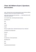 Chem 162 Midterm Exam 2 Questions and Answers