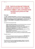 CUSP - T&D EXAM 2026-2027 TESBANK  &NewLine;COMPLETE QUESTIONS AND CORRECT  &NewLine;DETAILED CORRECT 100&percnt;ANSWERS WITH &NewLine;RATIONALES &vert;&vert; INSTANT PDF &NewLine;ACCESS 