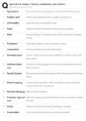 Agriculture Impact History &sol; Leadership Careers Guide &sol; Score 100&percnt; Prep &sol; 2025 New Version &sol; Exam Resource